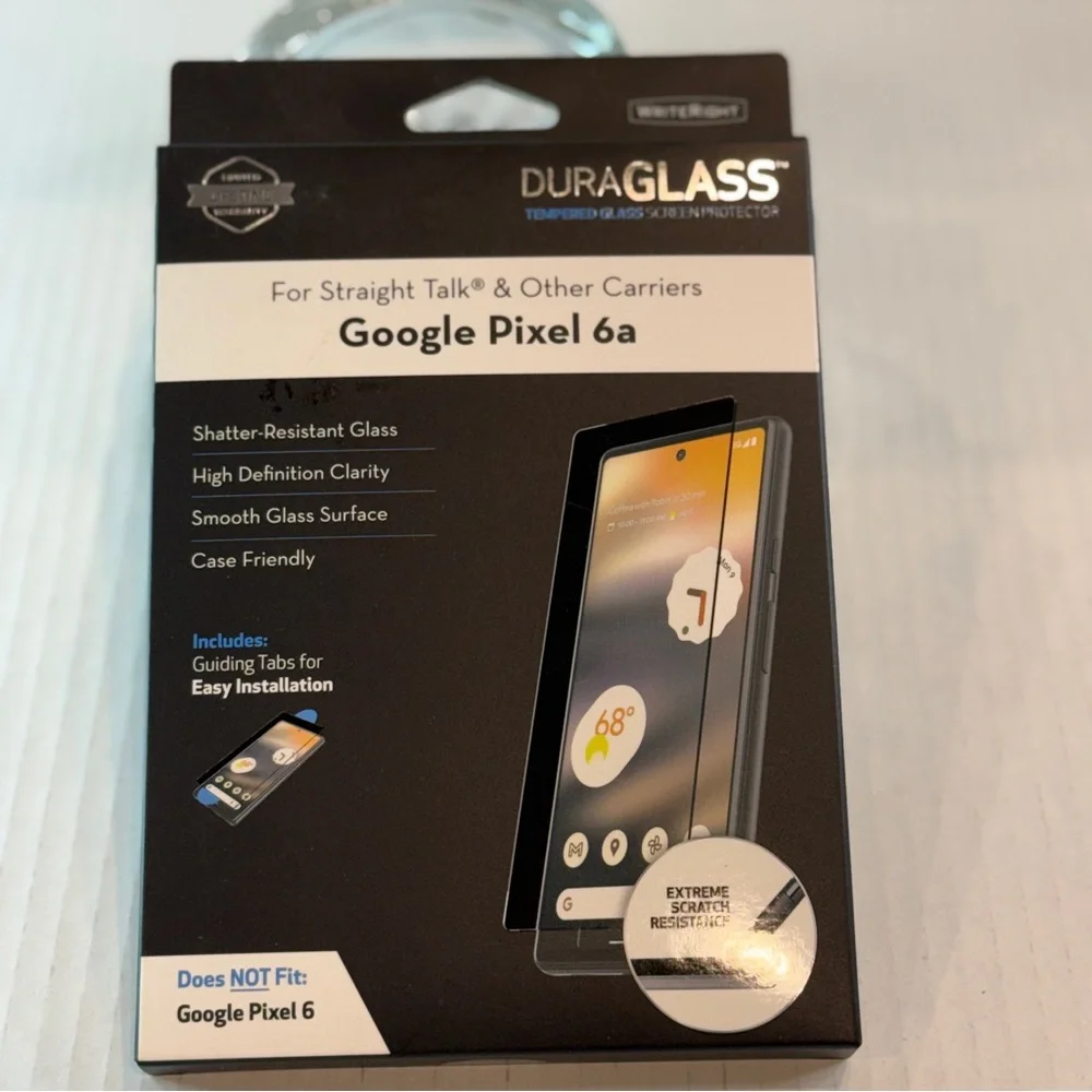 🆕 DuraGlass Tempered Glass Screen Protector – Google Pixel 6a | New in Box 📱